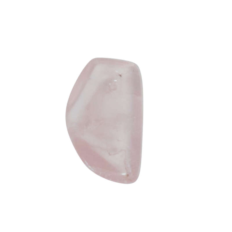 Rose quartz tumble flat pieces with hole (13mm-25mm)