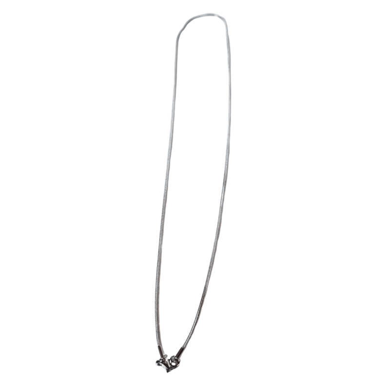 Snake chain 1mm thick with lobster clasp, Stainless steel, 60cm long