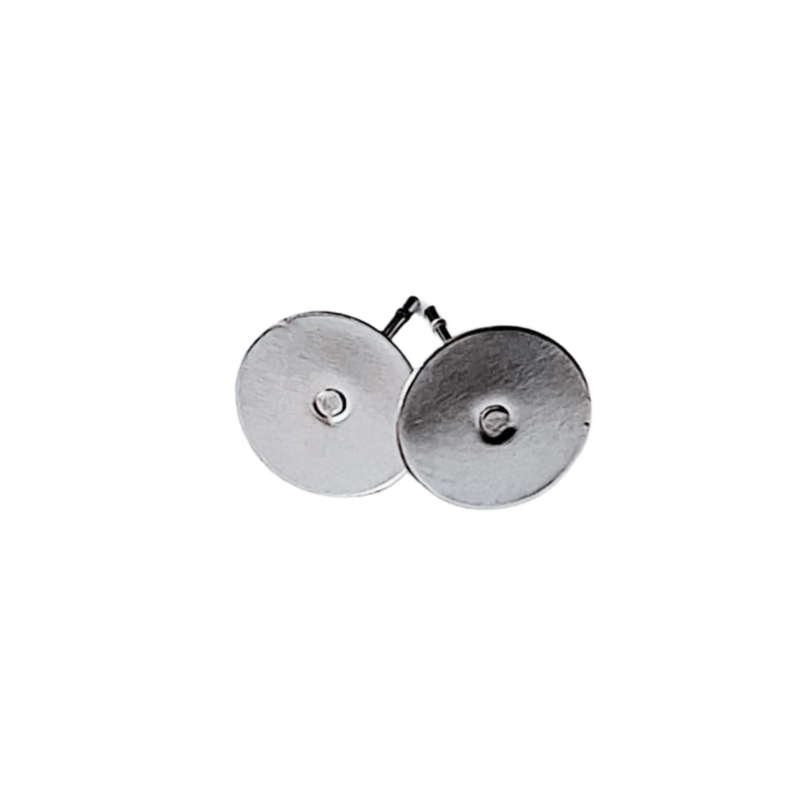 10x Pairs Stainless steel Earring Stud, Flat front 8mm