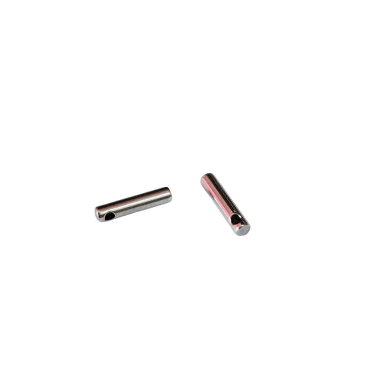 Pair of end caps for 1mm string in stainless steel