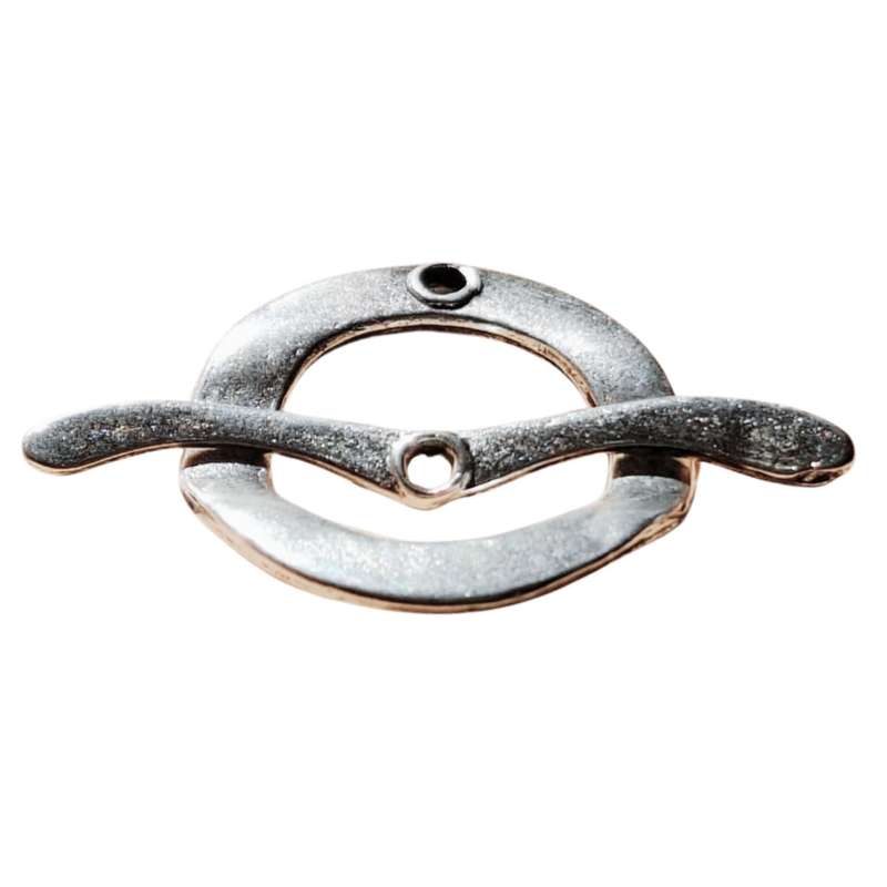 Bar and toggle clasp, Base metal, 30 x 29mm
