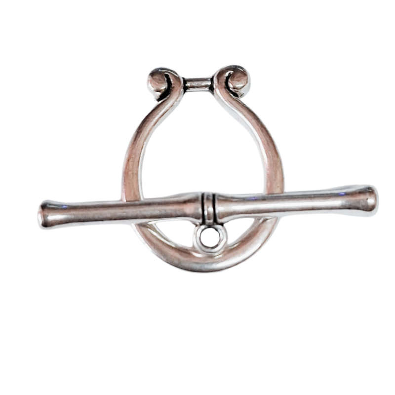 Bar and toggle clasp, Base metal, 27 x 21mm