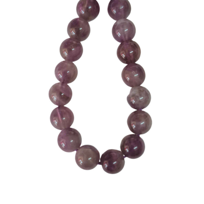 Variegated amethyst bead string, round,6.5mm, 40cm