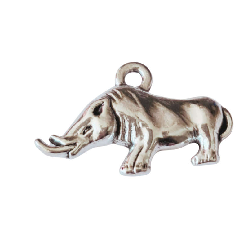 Warthog charm, Base metal, 13 x 22mm