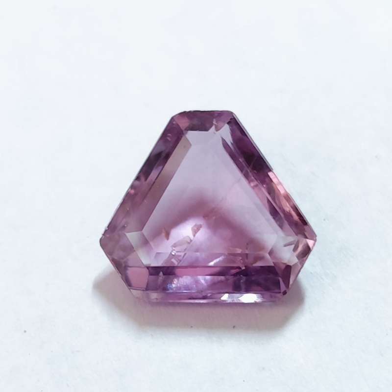 Amethyst cut stone, Triangle Cut, 5.18ct, 12.4x13.6mm