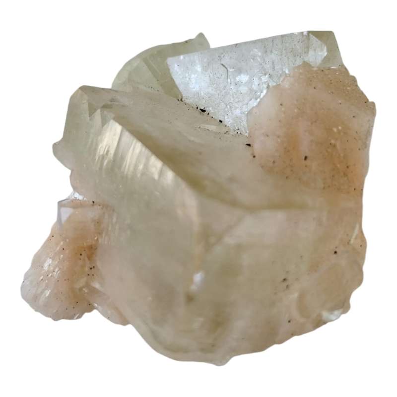 Apophylite with Stilbite, India (3 x 4.5 x 4cm)