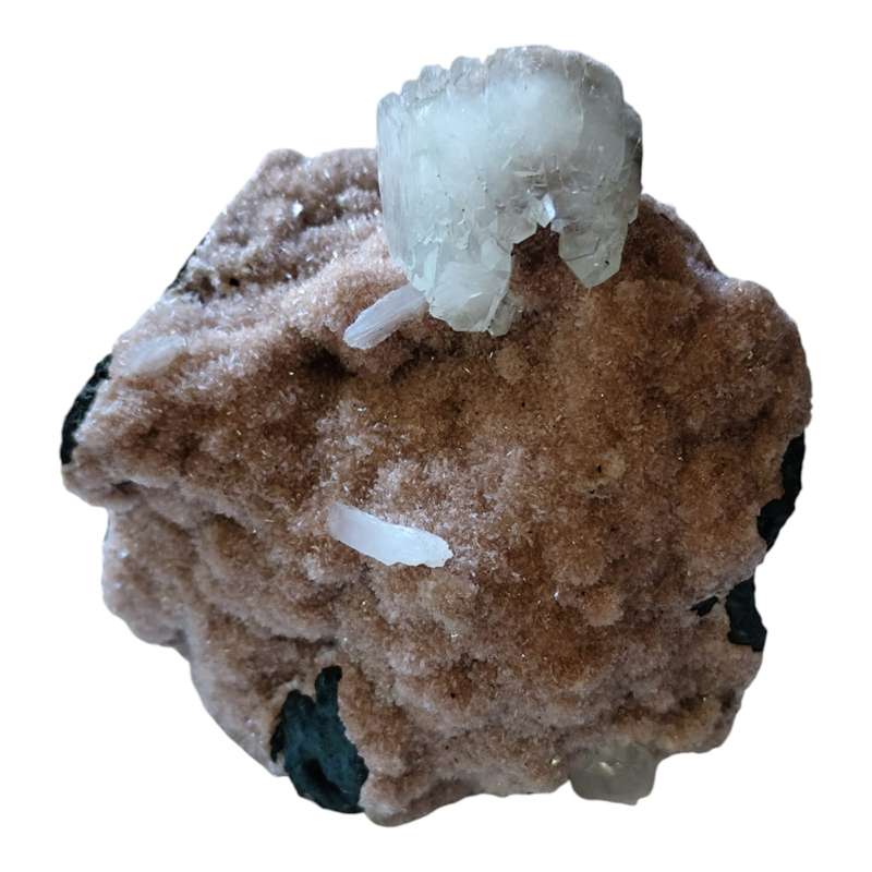 Apophylite with Stilbite, India (9.9 x 8.7 x 4cm)