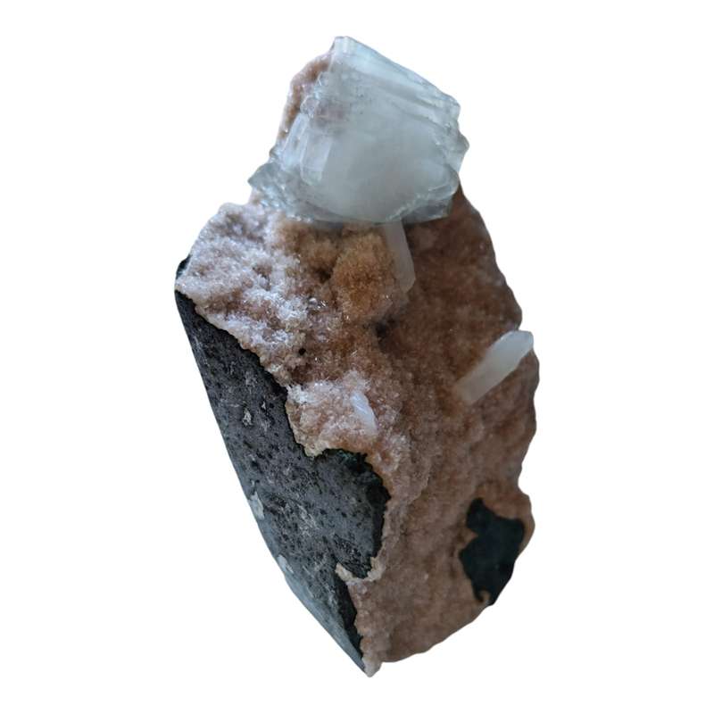 Apophylite with Stilbite, India (9.9 x 8.7 x 4cm)
