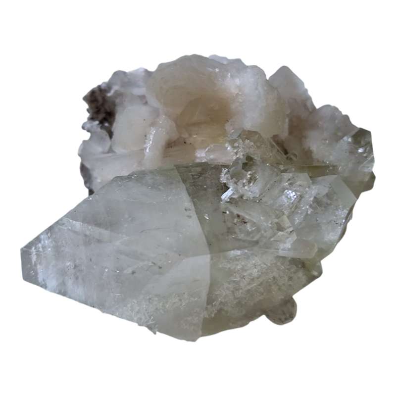 Apophylite with Stilbite, India (3 x 6.5 x 6cm)