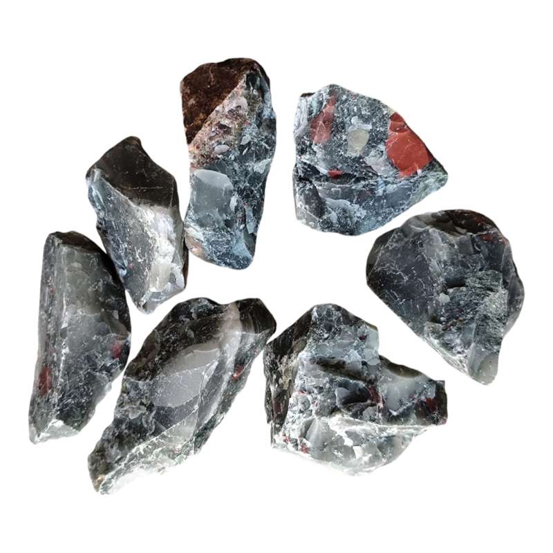 Rough Swazi Blood Stone. Aprox 4-5cm