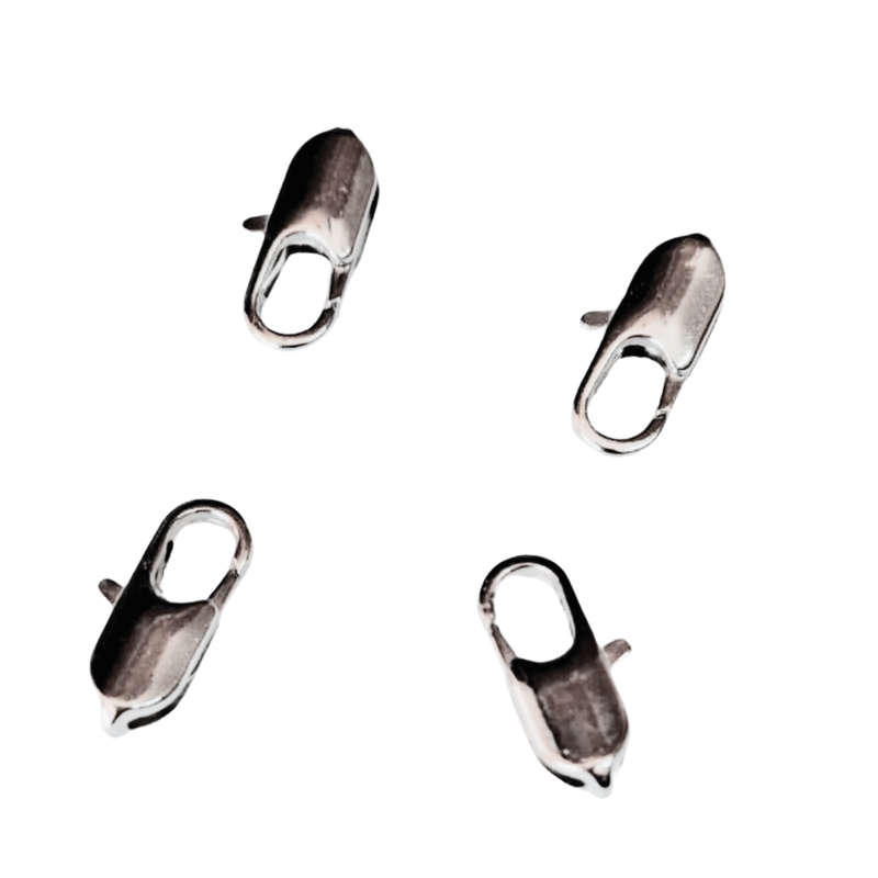 4 x Lobster clasp, Base metal, 14 x 5mm