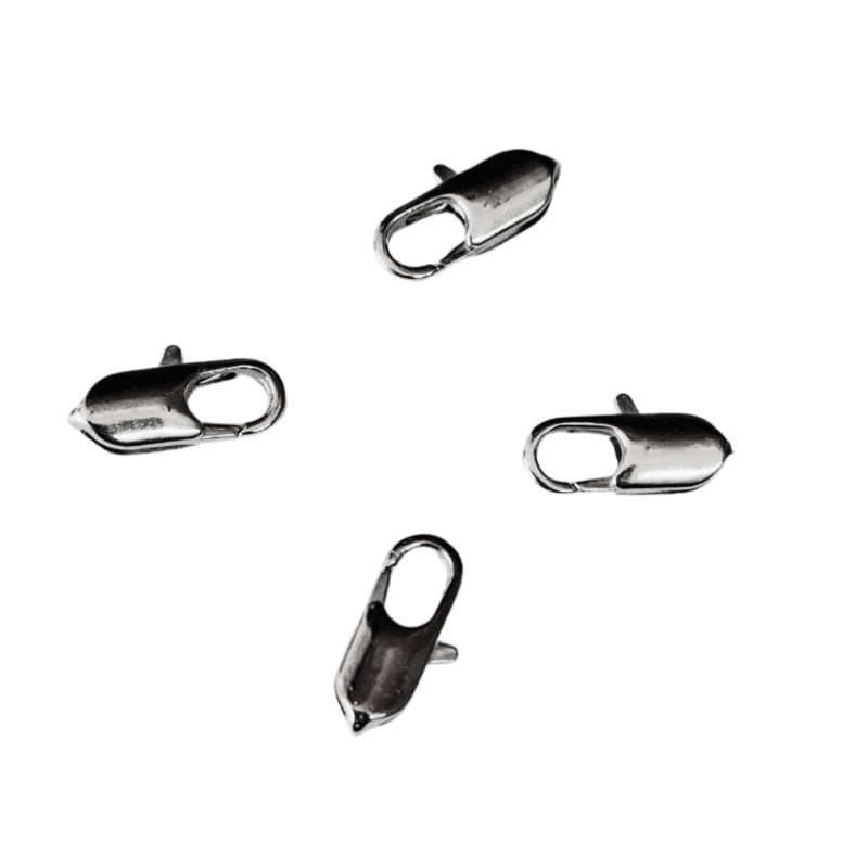 4 x Lobster clasp, Base metal, 14 x 5mm