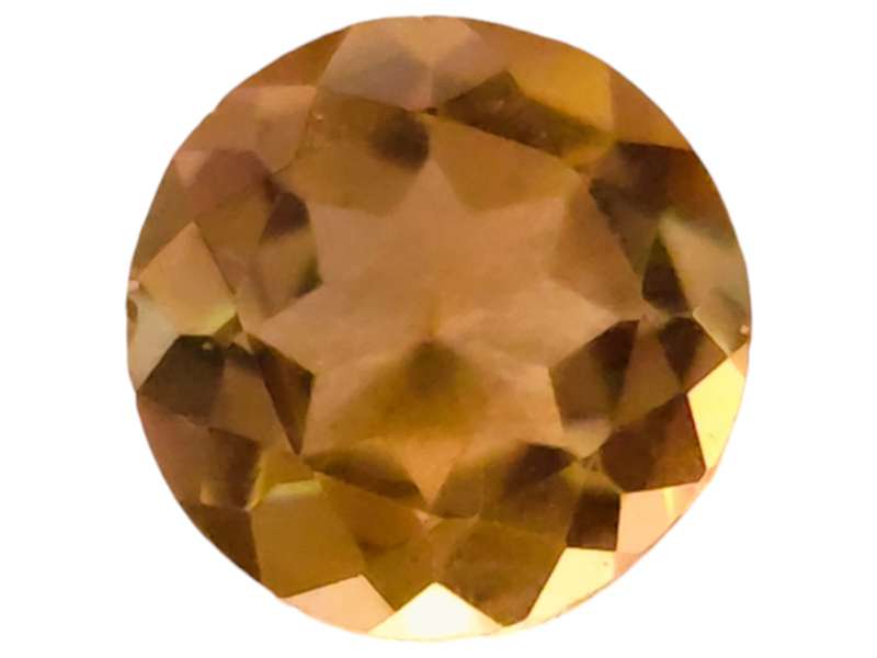 Citrine cut stone, Round Brilliant Cut, 4.11ct, 11.4mm