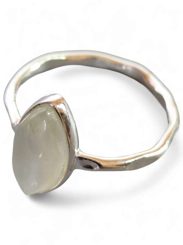 Olivine ring in 925 silver, Marquise, Size 7