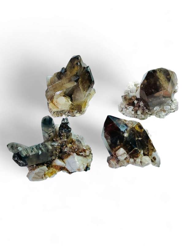 Quartz, Aegerine and feldspar cluster, Zomba, Malawi, 4 - 6cm