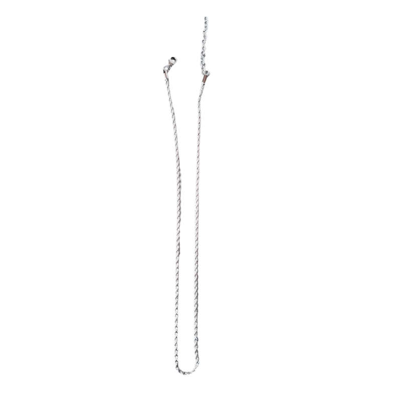 Stainless steel Rope Chain with lobster clasp, 2.2mm x 45cm