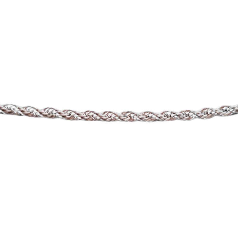 Stainless steel Rope Chain with lobster clasp, 2.2mm x 45cm