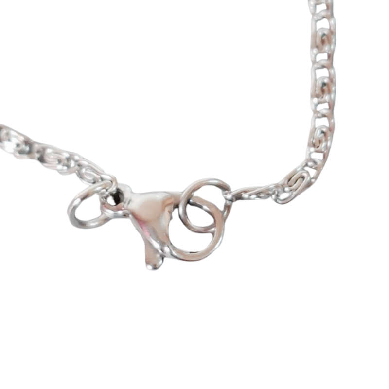 Stainless steel Scroll Chain with lobster clasp, 2mm x 49.5cm