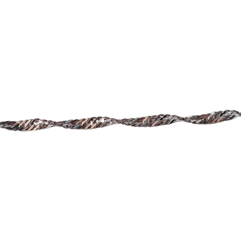 Stainless steel Twisted Chain with lobster clasp, 0.02 x 60cm