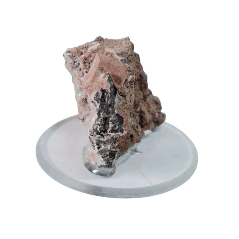 Wulfenite and Scolecite, Tsumeb, 3 x 2 x 2.8cm