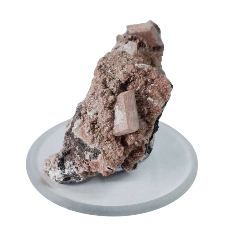 Wulfenite and Scolecite, Tsumeb, 3 x 2 x 2.8cm