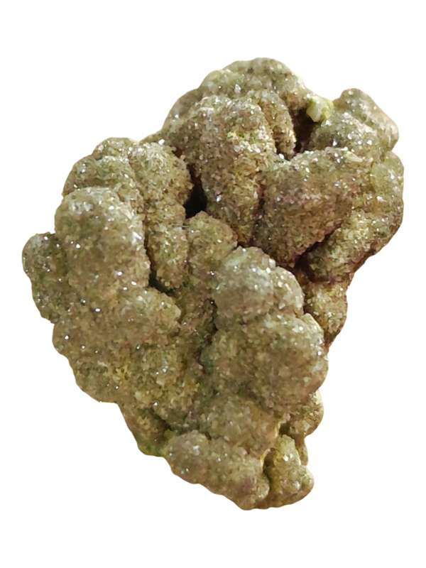 Marcasite with calcite, Morocco, 2 x 2.5 x 1.5cm