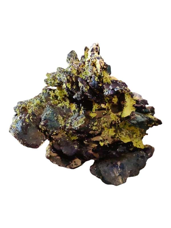 Azurite and suspected Duftit with host rock, Tsumeb, 5.8 x 5 x 4.2cm