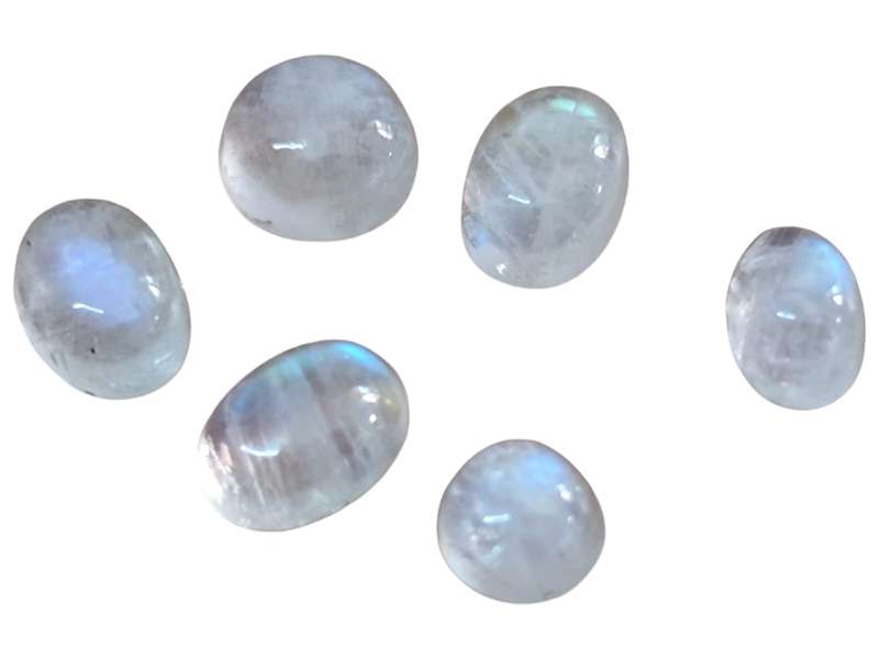 Assorted Rainbow Moonstone Cabochon, oval or round