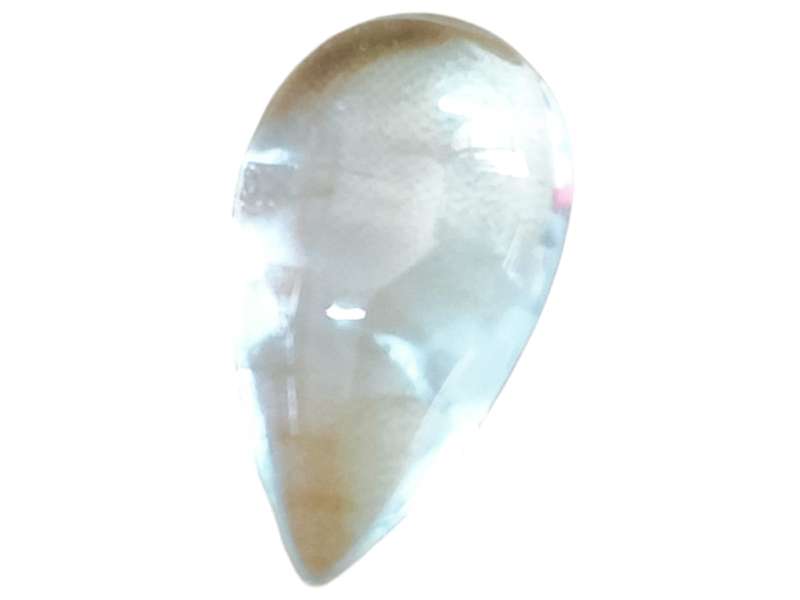 Aquamarine cabochon stone, pear, 12.56ct, 7x14mm