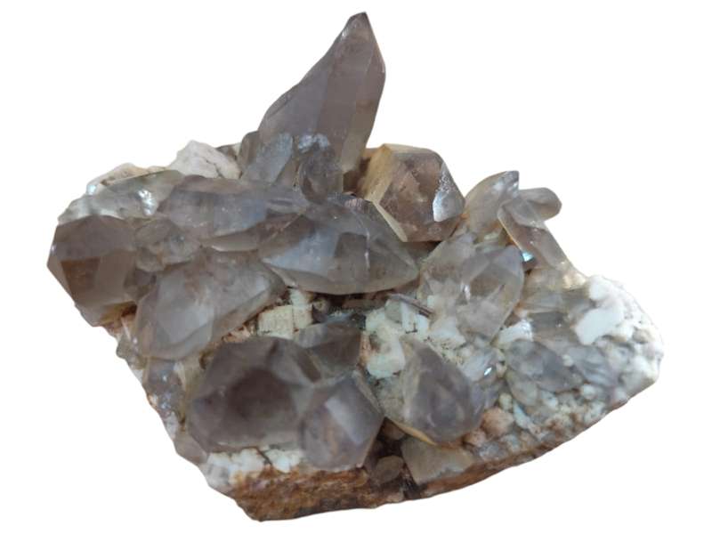 Smoky quartz and feldspar, Malawi 4-9cm