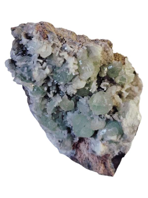Large hand size prehnite on matrix 10cm high
