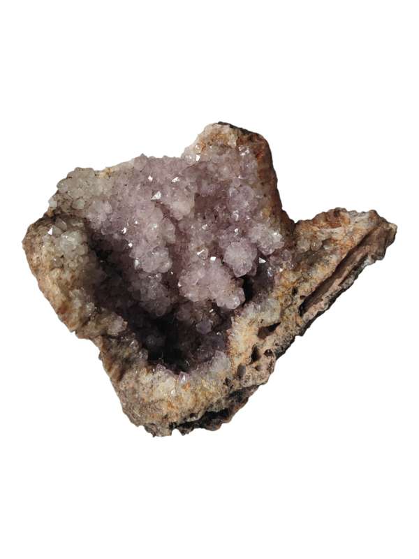 Goethite included Amethyst drusy cluster, Mozambique, 19.4 x 6.5 x 17cm