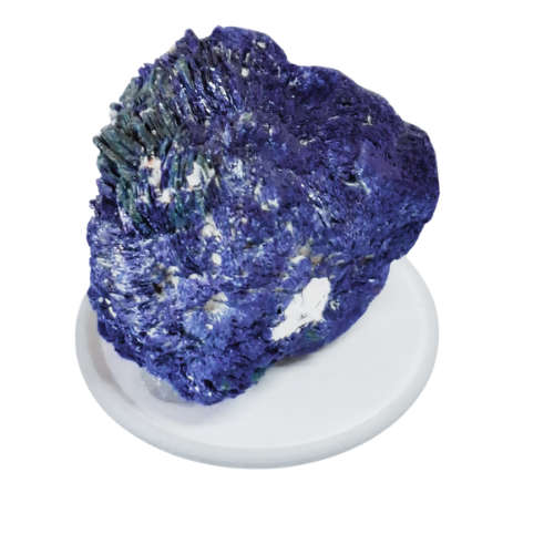 Azurite with a small bit of Malachite, Tsumeb, 2.9 x 2 x 3.6cm