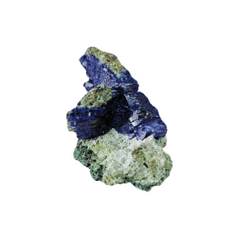 Azurite with Malachite, Tsumeb, 5.3 x 2.8 x 3.2cm