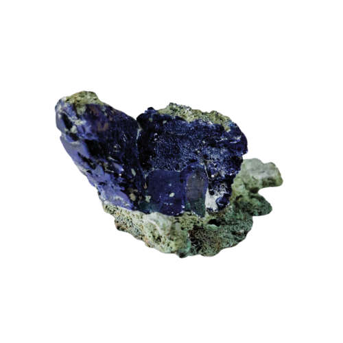 Azurite with Malachite, Tsumeb, 5.3 x 2.8 x 3.2cm