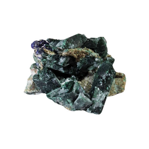 Malachite and Azurite pseudomorphosis, Tsumeb, 4 x 3.7 x 2.3cm
