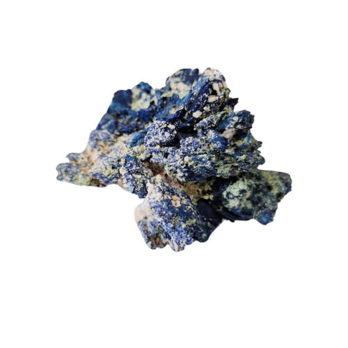 Azurite and suspected Duftit with host rock, Tsumeb, 5.8 x 5 x 4.2cm