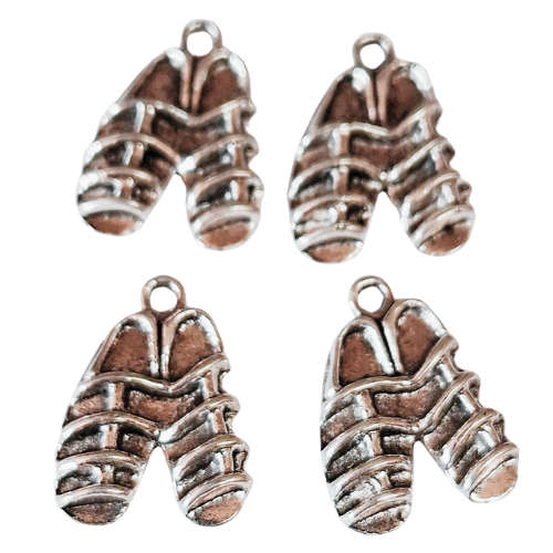 4x Armour of God charm, Shoes, nickel free, 2cm
