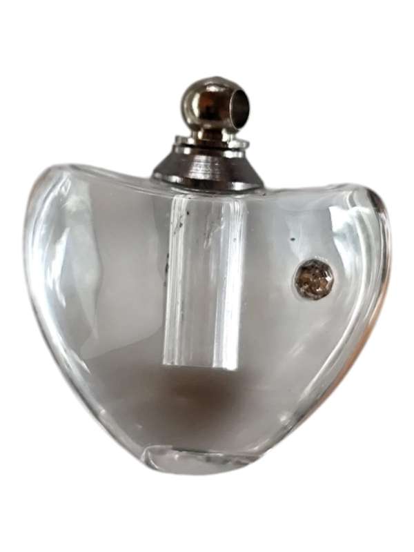 Glass vial pendant, Assorted, heart, 22 x 21mm