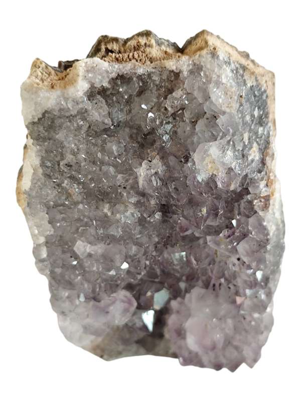 Goethite included Amethyst drusy cluster, Mozambique, 2.5-13cm tall