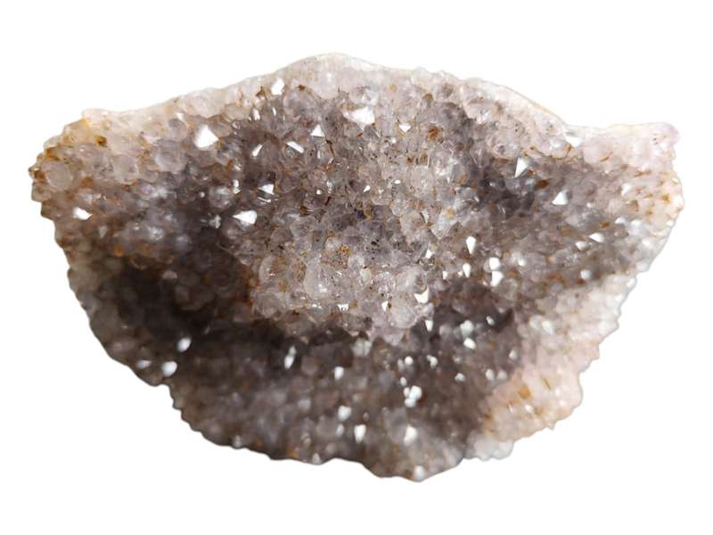 Goethite included Quartz drusy cluster, Mozambique, 12.5-17cm tall