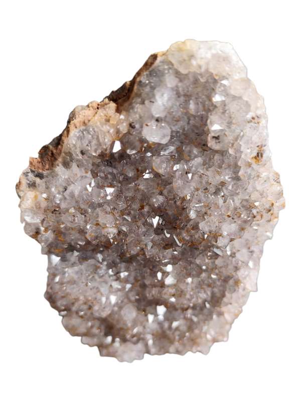 Goethite included Quartz drusy cluster, Mozambique, 12.5-17cm tall