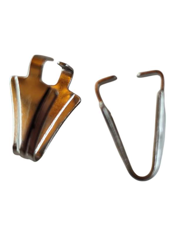 2 x Stainless steel pinch bail, 2-8mm x 11mm