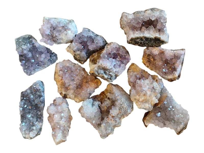 Assorted Goethite included Amethyst drusy cluster, Mozambique, 0.17-0.40kgs