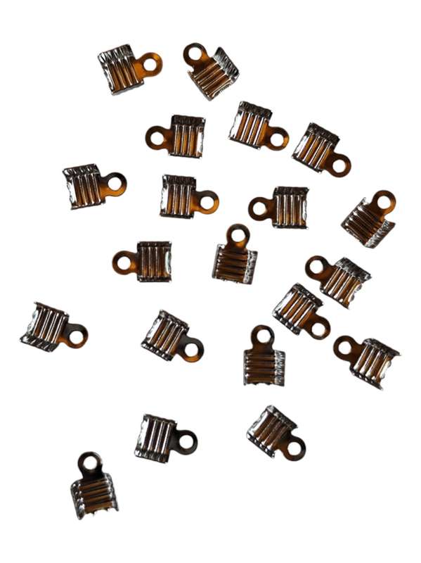 20 x string crimps, 4 x 8mm, Stainless steel