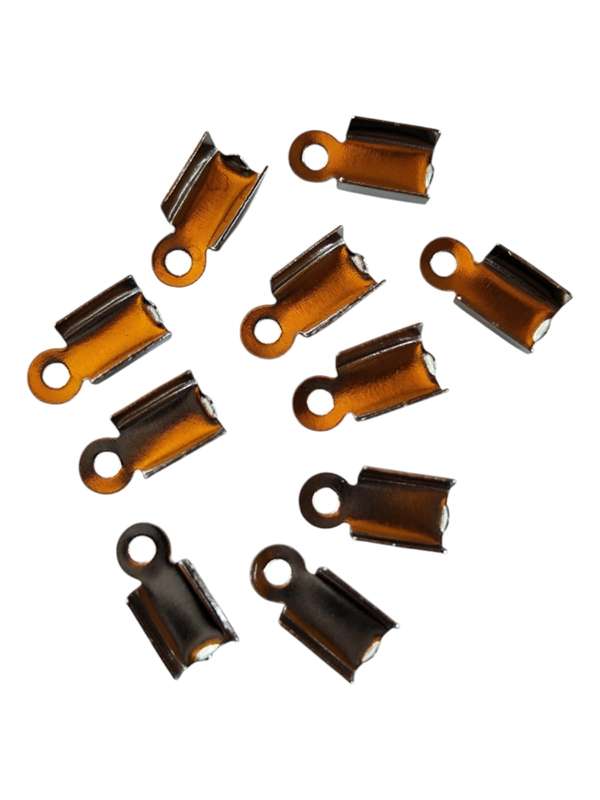 10 x string crimps, 3.5 x 9mm, Stainless steel