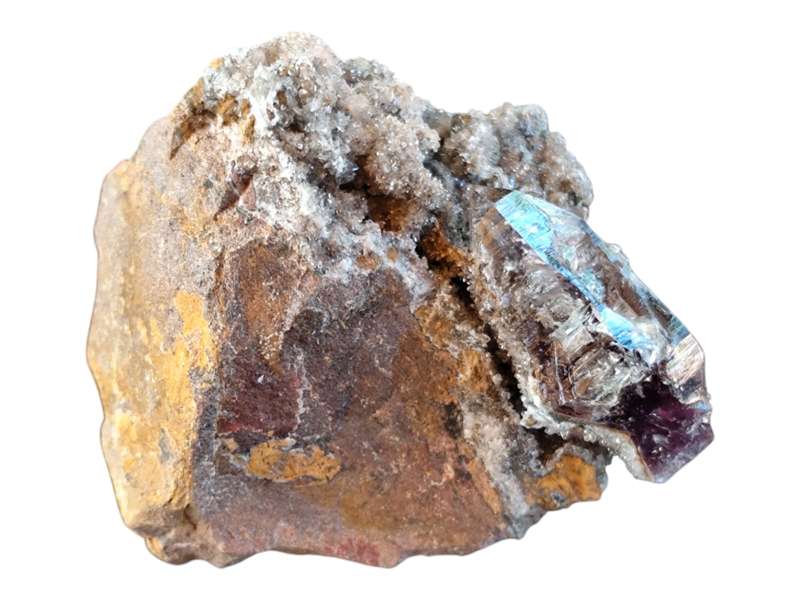 Amethyst with Calcite, Namibia, 3.6 x 2.2 x 4.3cm