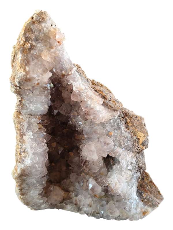 Goethite included drusy quartz cluster, Mozambique, 14.3 x 8 x 20cm
