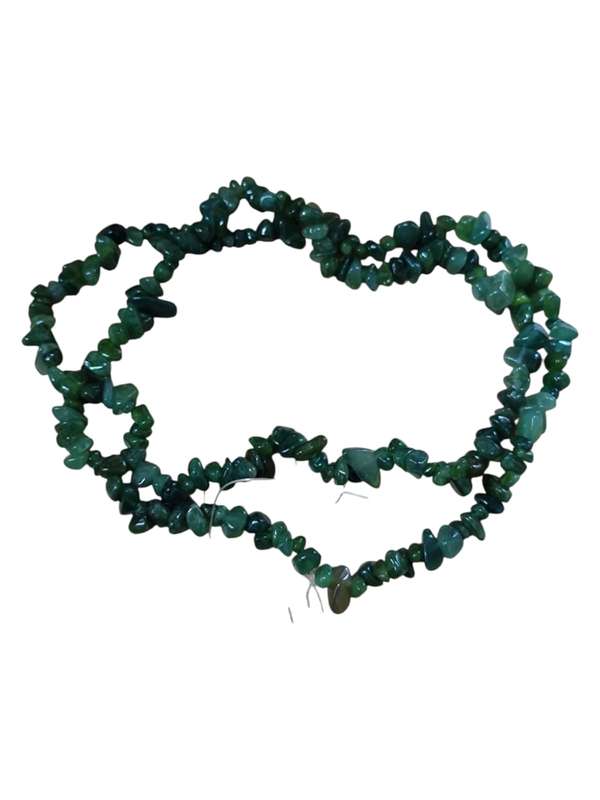 Green Jade chip string, 7-10mm chips, 80cm long