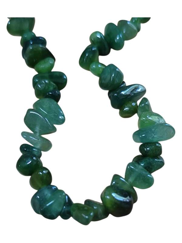 Green Jade chip string, 7-10mm chips, 80cm long